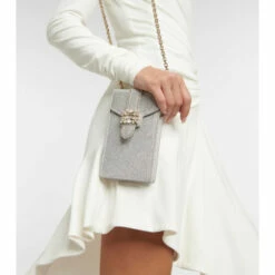 Roger Vivier Miss Vivier Embellished Phone Pouch