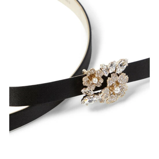 Roger Vivier Bouquet Embellished Leather Belt - Image 2