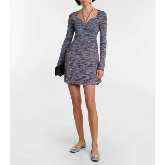 Roger Vivier D'Orsay Denim Ballet Flats