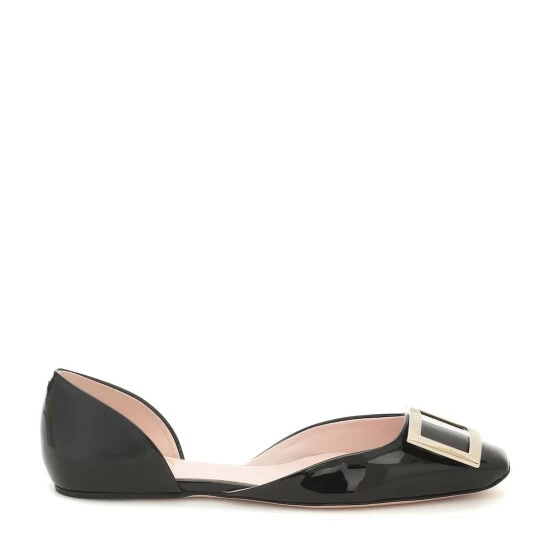 Roger Vivier Trompette D'Orsay Leather Ballet Flats - Image 3