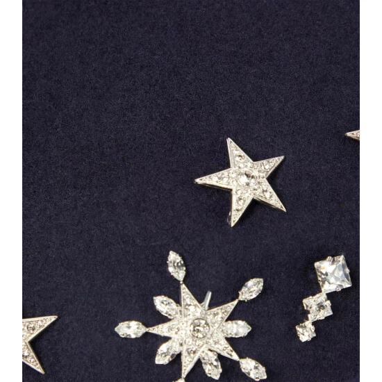 Roger Vivier Constellation Embellished Felt Beret - Image 2