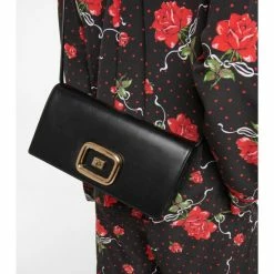 Roger Vivier Viv' Choc Leather Shoulder Bag