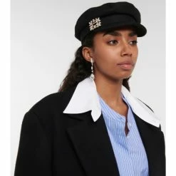 Roger Vivier Sailor Wool Felt Baker Boy Hat