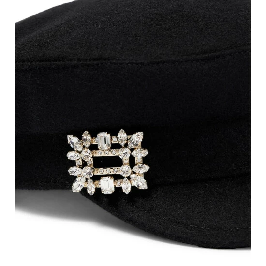 Roger Vivier Sailor Wool Felt Baker Boy Hat - Image 2