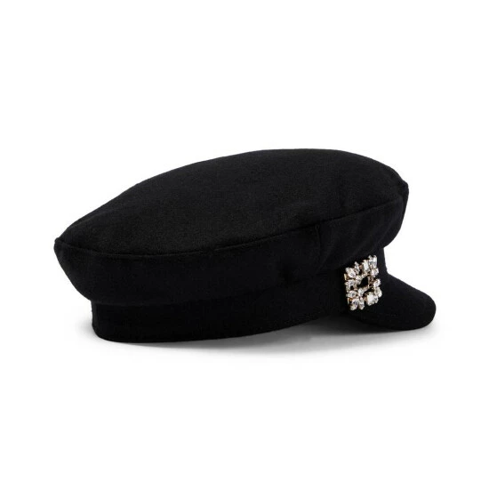 Roger Vivier Sailor Wool Felt Baker Boy Hat - Image 3