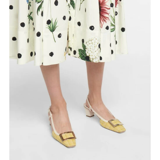 Roger Vivier Belle Vivier Tweed Slingback Pumps - Image 3