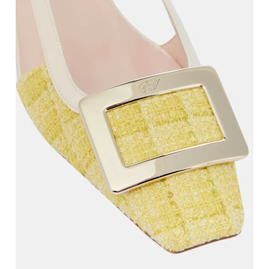 Roger Vivier Belle Vivier Tweed Slingback Pumps - Image 5