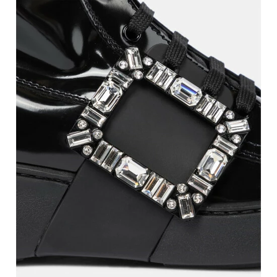 Roger Vivier Viv' Skate Patent Leather Ankle Boots - Image 5