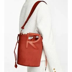 Roger Vivier RV Bucket Leather Shoulder Bag