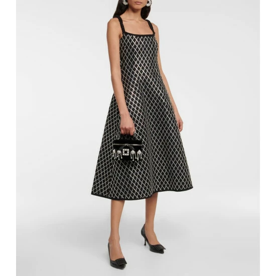 Roger Vivier Vanity Small Embellished Velvet Crossbody Bag - Image 4