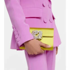 Roger Vivier RV Bouquet Satin Clutch