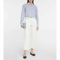 Roger Vivier Gommettine Ball Denim Ballet Flats