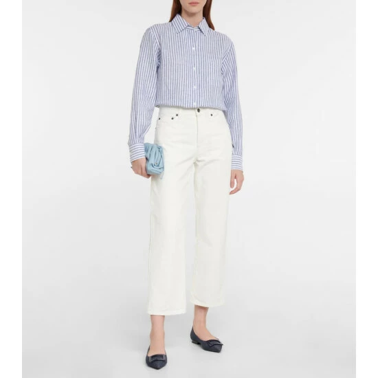 Roger Vivier Gommettine Ball Denim Ballet Flats