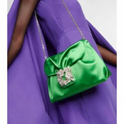 Roger Vivier RV Bouquet Satin Shoulder Bag