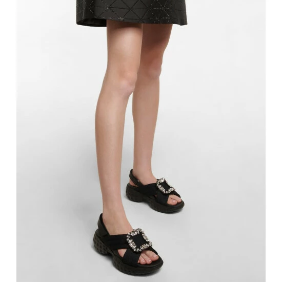 Roger Vivier Viv' Run Embellished Sandals - Image 3