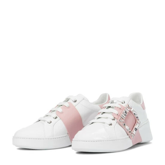 Roger Vivier Viv' Skate Leather Sneakers - Image 4