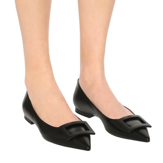 Roger Vivier Gommettine Ball Leather Ballet Flats - Image 3