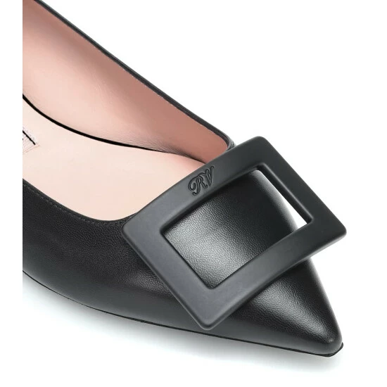 Roger Vivier Gommettine Ball Leather Ballet Flats - Image 5