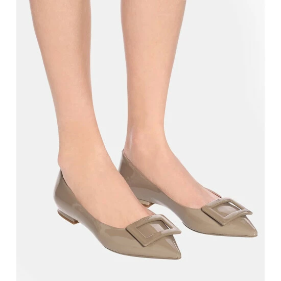 Roger Vivier Gommettine Ball Leather Ballet Flats - Image 4