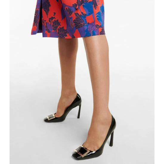 Roger Vivier Belle Vivier Trompette 100 Leather Pumps - Image 3