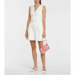 Roger Vivier Gommettine Leather Slingback Flats