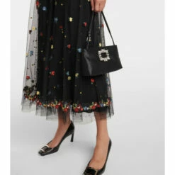 Roger Vivier RV Nightlily Mini Satin Shoulder Bag