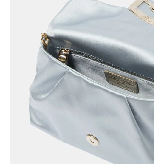 Roger Vivier RV DrapƩ Bouquet Mini Satin Clutch - Image 2