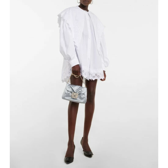 Roger Vivier RV DrapƩ Bouquet Mini Satin Clutch - Image 4