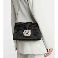 Roger Vivier RV Bouquet Satin Shoulder Bag