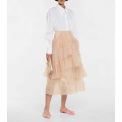 Roger Vivier Gommetine Leather Slingback Flats