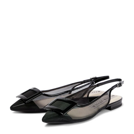 Roger Vivier Gommettine Mesh Slingback Flats - Image 4