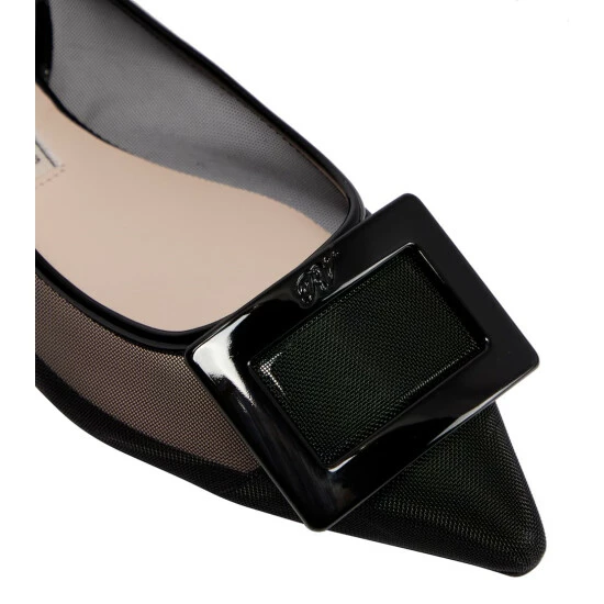 Roger Vivier Gommettine Mesh Slingback Flats - Image 5