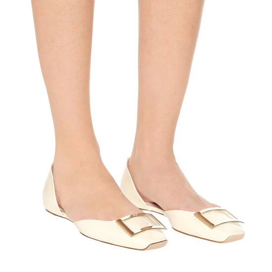 Roger Vivier Trompette D'Orsay Leather Ballet Flats - Image 4