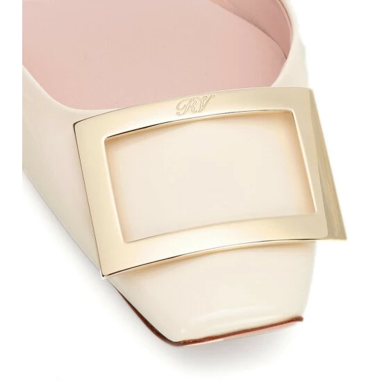 Roger Vivier Trompette D'Orsay Leather Ballet Flats - Image 5