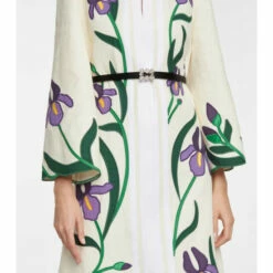 Roger Vivier Flower Strass Satin Belt