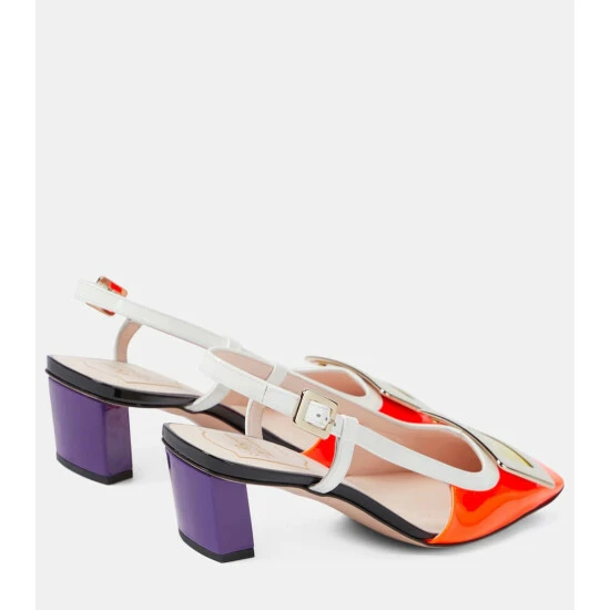 Roger Vivier Belle Vivier 45 Patent Leather Slingback Pumps - Image 2