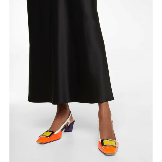 Roger Vivier Belle Vivier 45 Patent Leather Slingback Pumps - Image 3