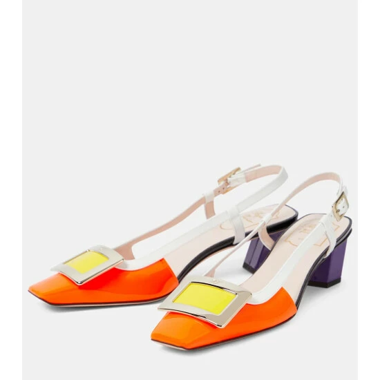 Roger Vivier Belle Vivier 45 Patent Leather Slingback Pumps - Image 4