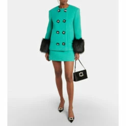 Roger Vivier Virgule Patent Leather Slingback Pumps