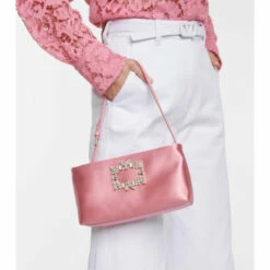 Roger Vivier RV Nightlily Mini Satin Shoulder Bag