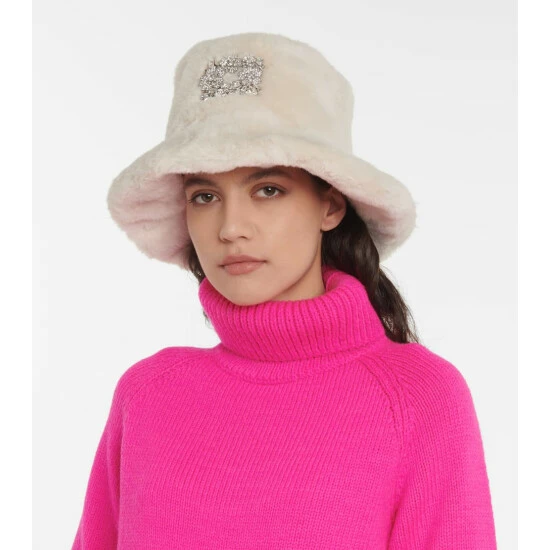 Roger Vivier Faux-fur Embellished Bucket Hat