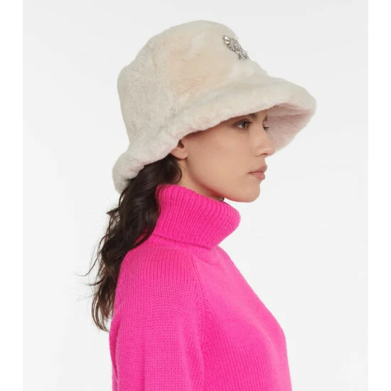 Roger Vivier Faux-fur Embellished Bucket Hat - Image 2