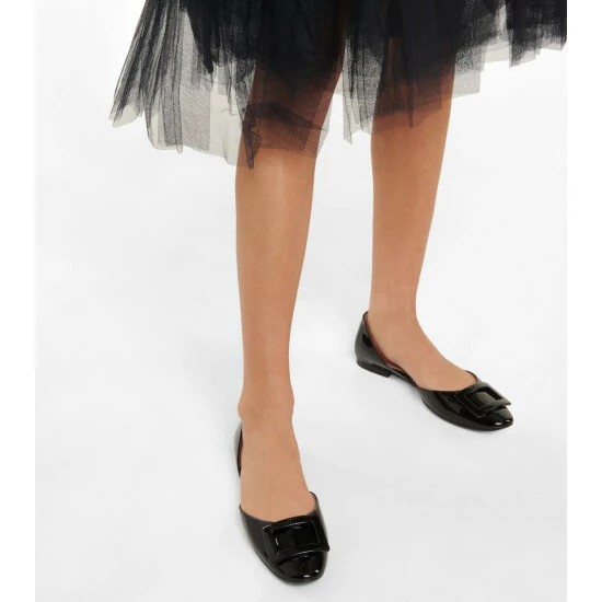 Roger Vivier D'Orsay Leather Ballet Flats - Image 3