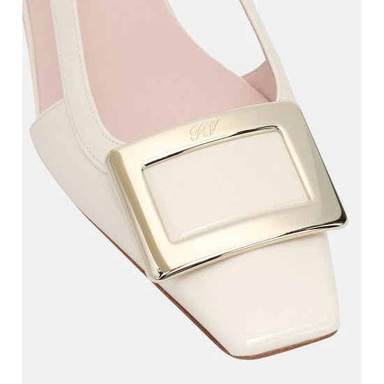 Roger Vivier Belle Vivier 45 Patent Leather Slingback Pumps - Image 5